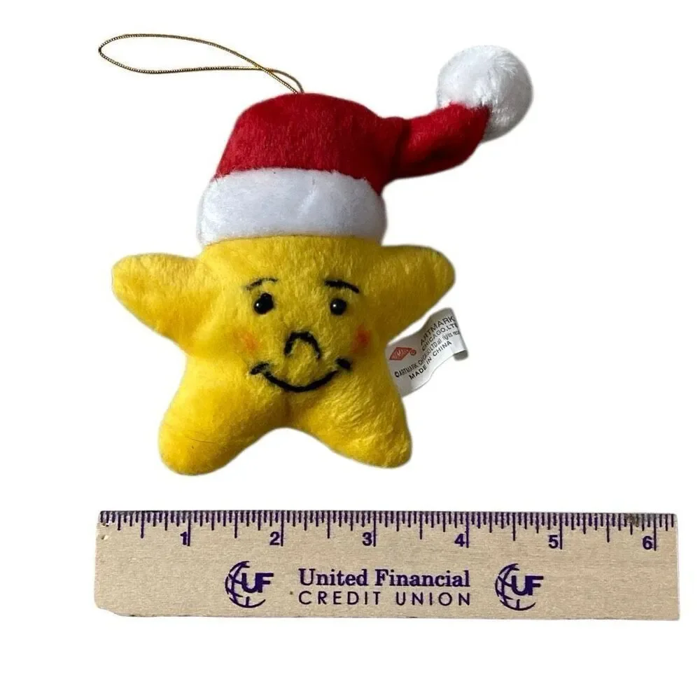 Vintage 90s Celestial Star Anthropomorphic Ornament Whimsigoth RARE decor plush